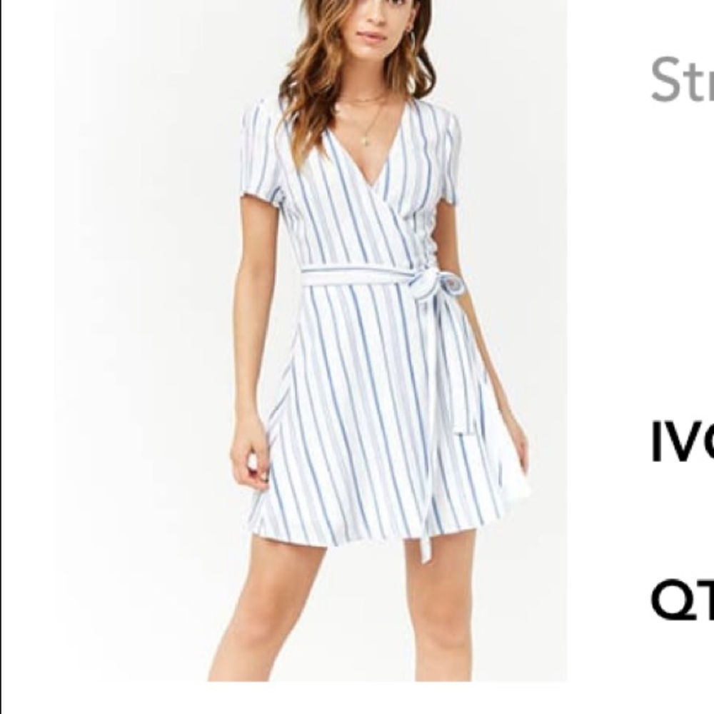 Stripped wrap dress forever 21